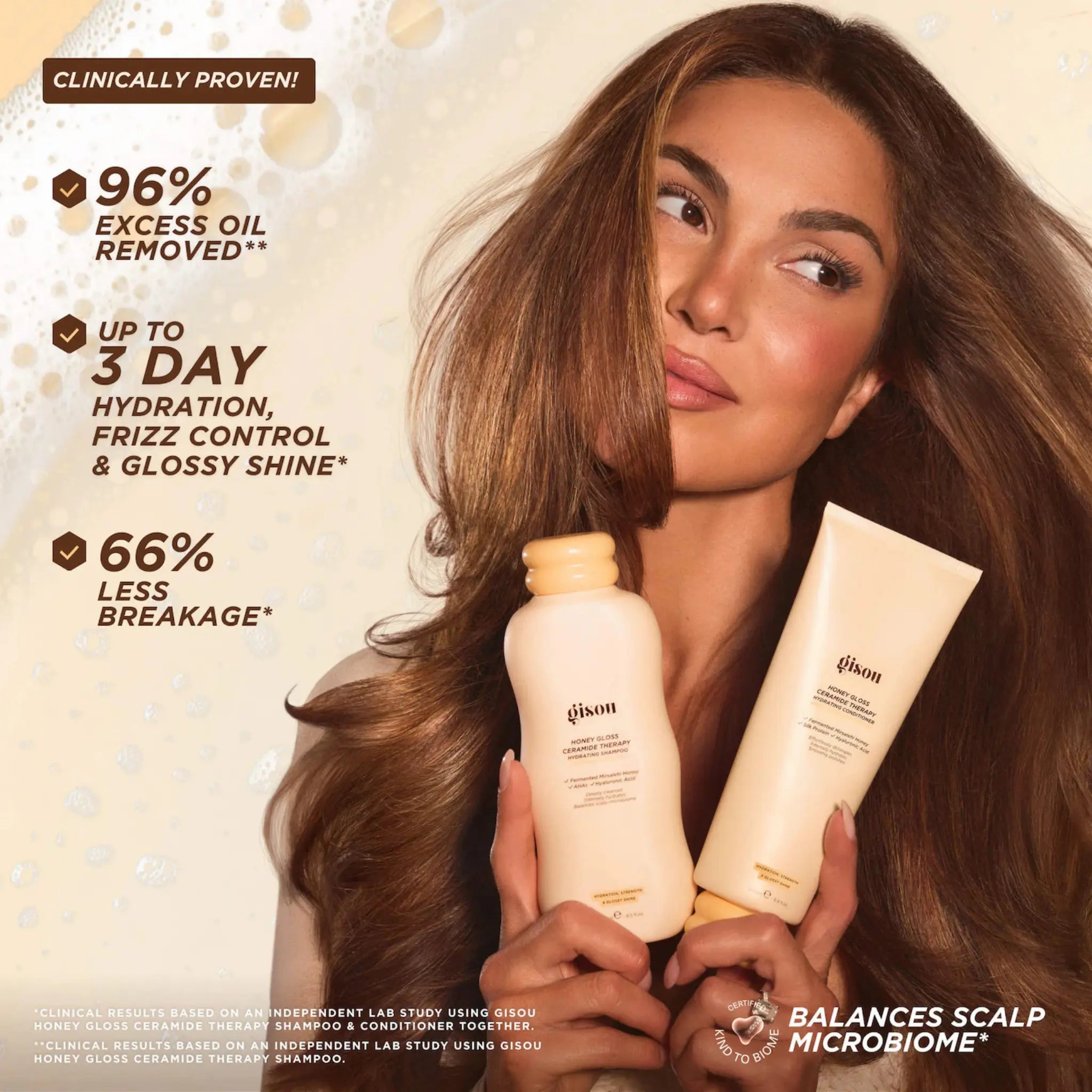 Шампунь Gisou — Honey Gloss Ceramide Therapy Hydrating Shampoo / 250 мл Findy Uzbekistan