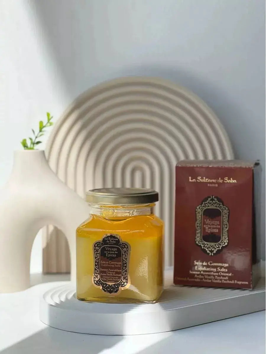 Соляной скраб La Sultane de Saba - Salt Scrub Ayurvedic Treatment Amber Vanilla Patchouli / Journey To The Spices Route Findy Uzbekistan