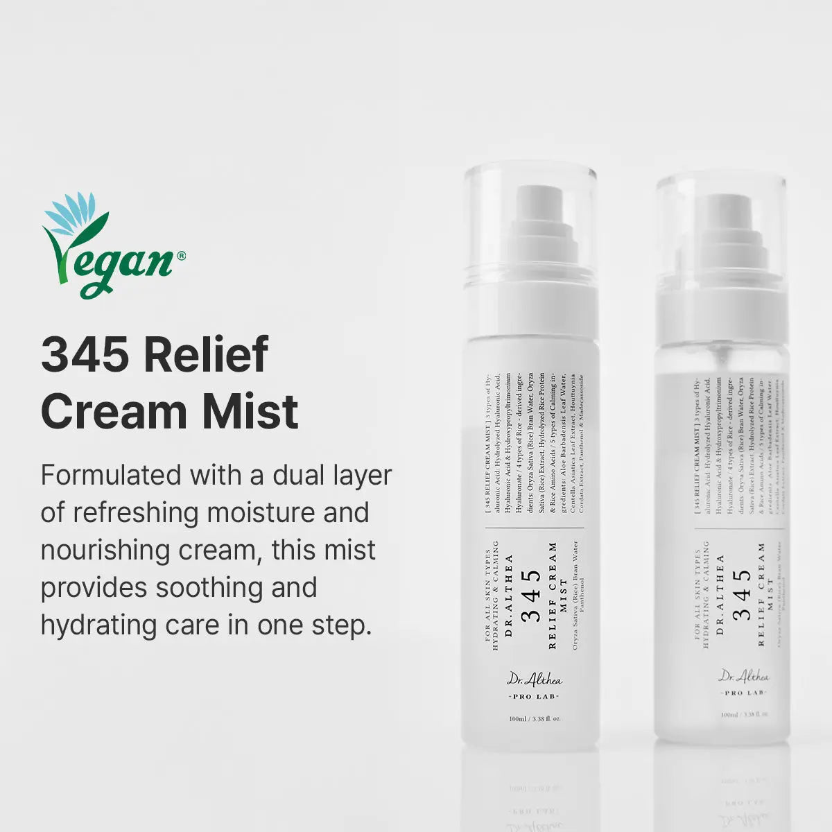 Спрей-мист с гиалуроновой кислотой и центеллой / Dr.Althea 345 Relief Cream Mist / 100мл Findy Uzbekistan