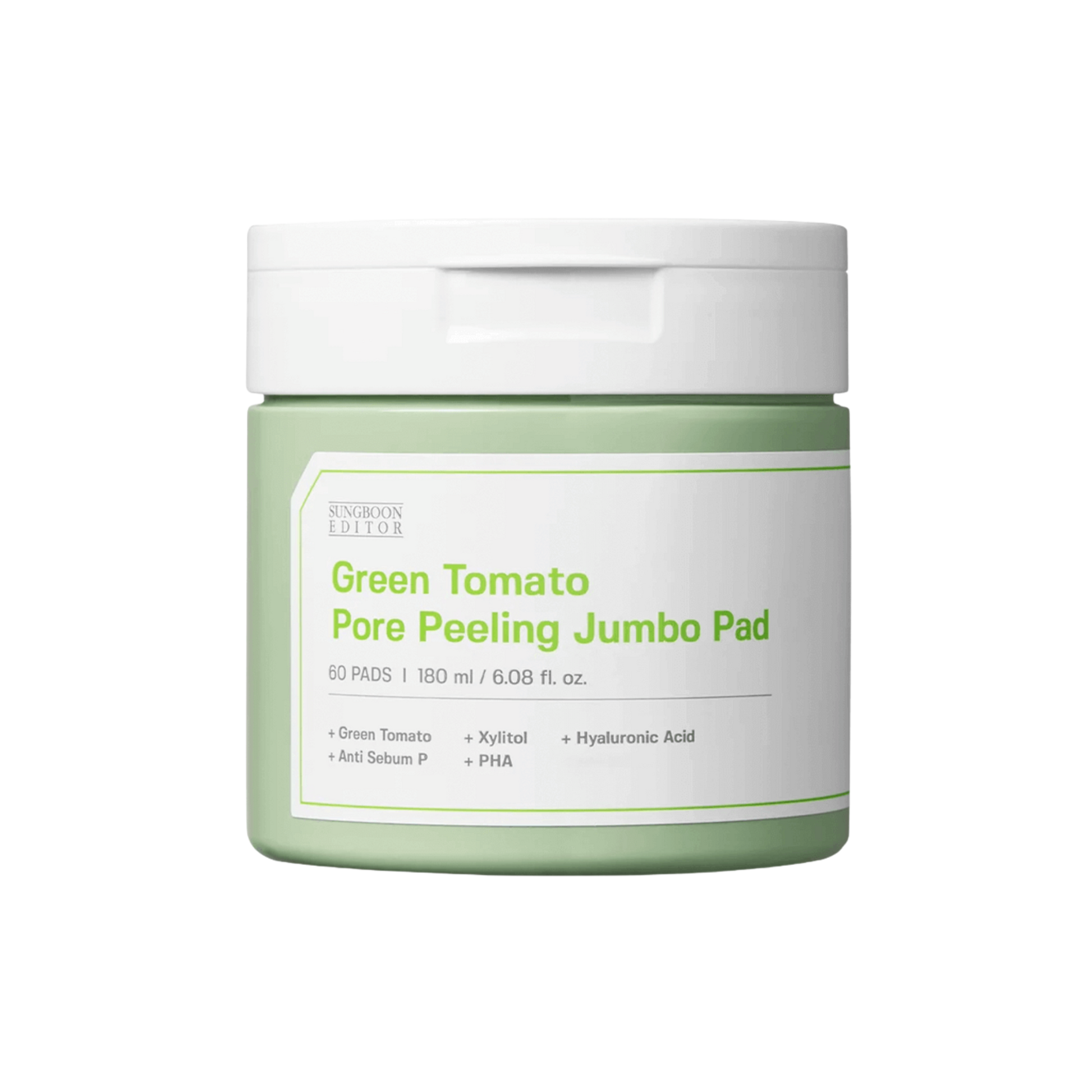 Пэды для лица Пилинговые Sungboon Editor Green Tomato Pore Peeling Jumbo Pad / 60 шт Sungboon Editor