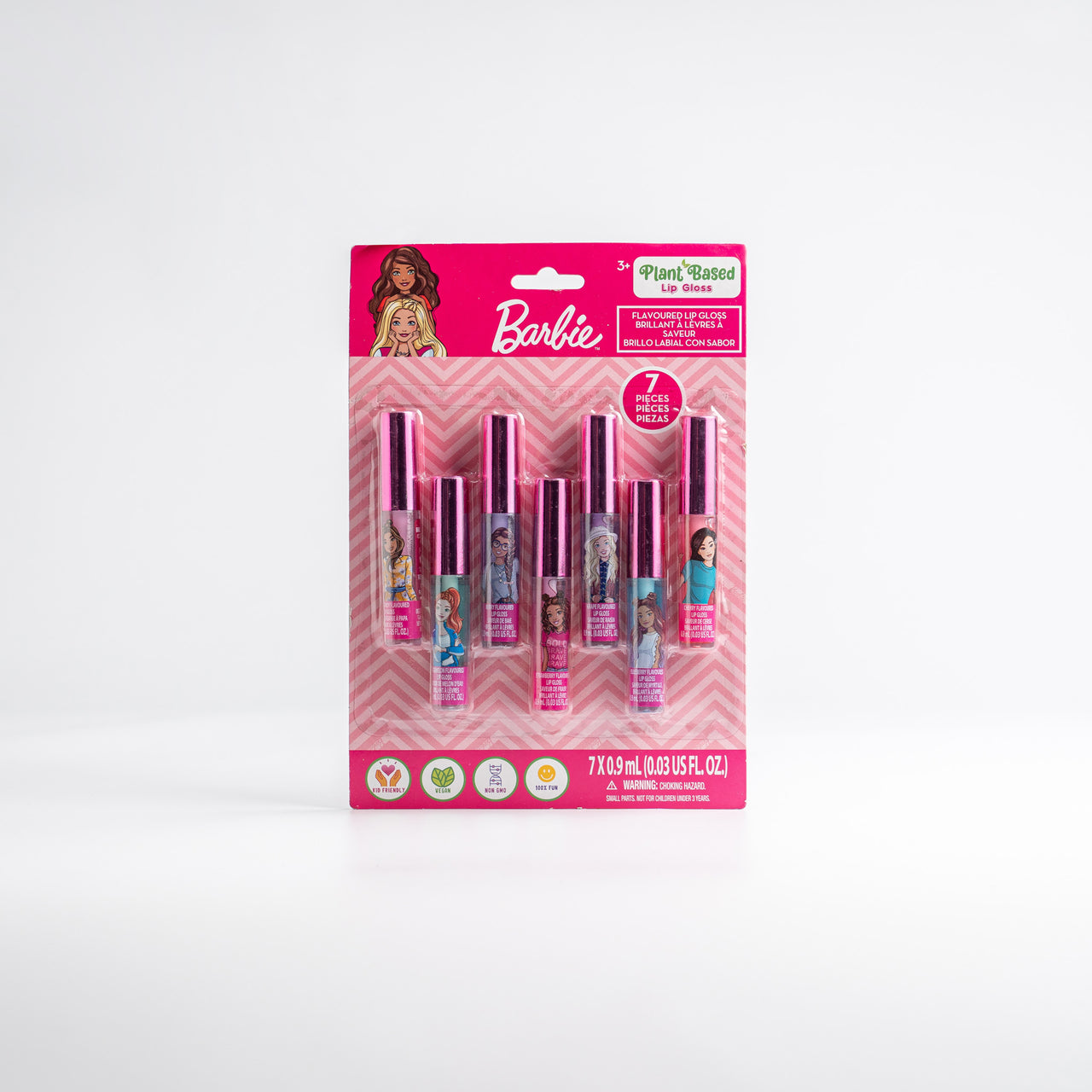 Townley Girl Barbie 7 pcs Kids Lip Gloss Set