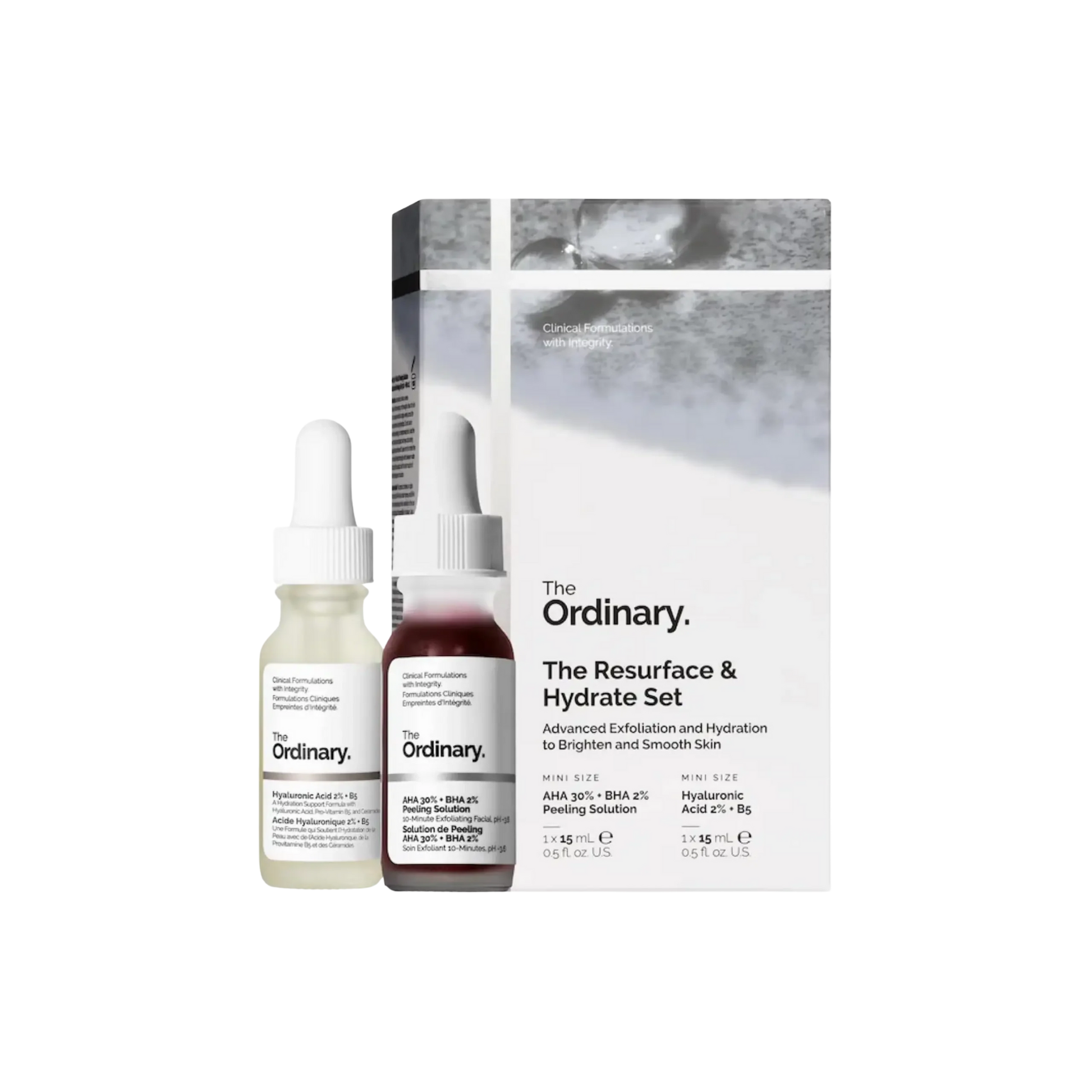 Набор для ухода The Ordinary The Resurface & Hydrate Set with Hyaluronic Acid + AHA The Ordinary