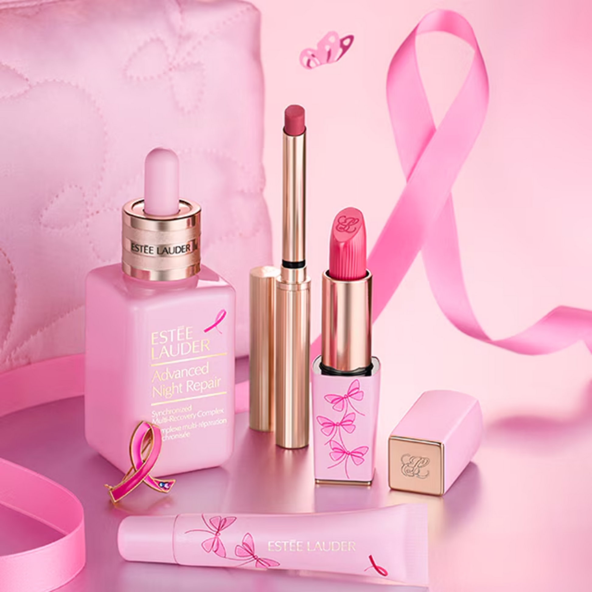 Подарочный набор Transforming Hope Lip Collection Pink Ribbon Makeup Gift Set Estée Lauder