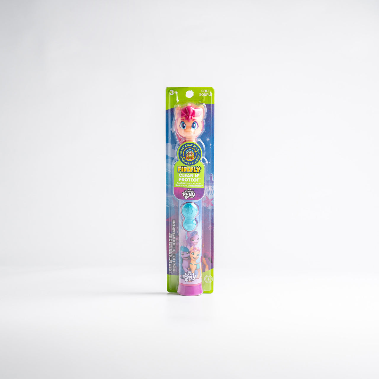 My Little Pony Power Toothbrush with 3D Character Cover, Soft Bristles, Battery Included