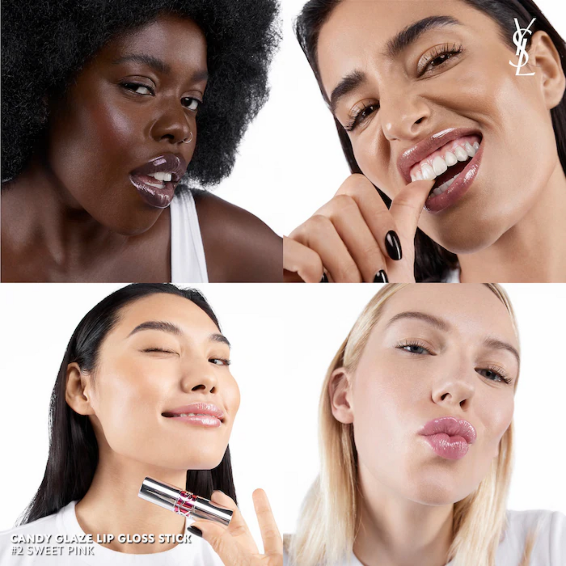 Блеск-стик для губ YSL Candy Glaze / #02 healthy glow plumper - clear with pink hue Findy Uzbekistan