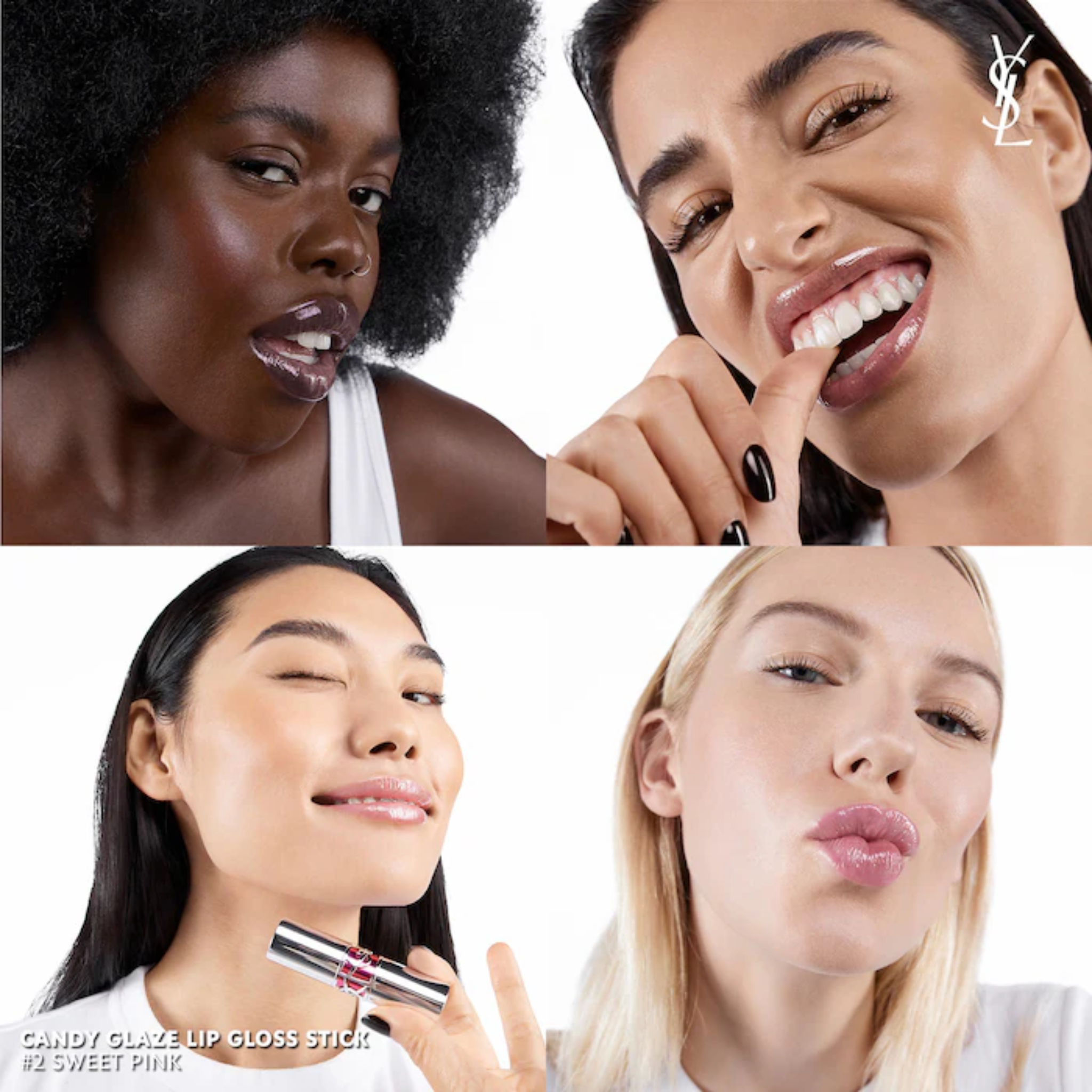 Блеск-стик для губ YSL Candy Glaze / #02 healthy glow plumper - clear with pink hue Findy Uzbekistan