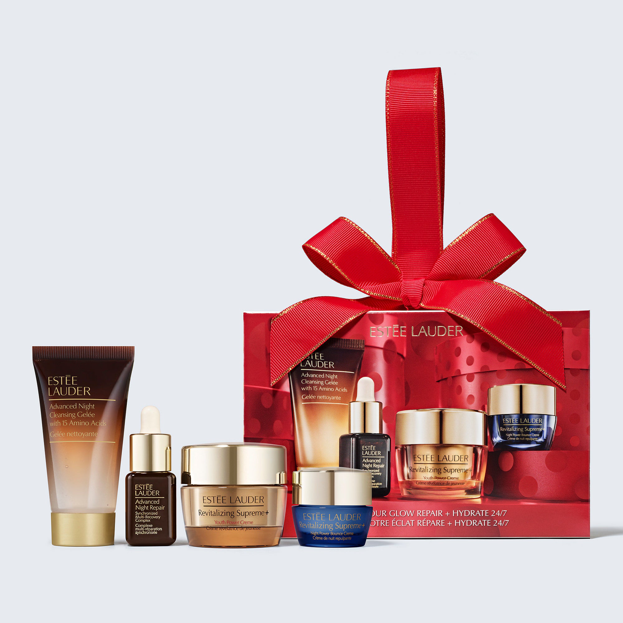 Подарочный набор Estée Lauder - Unwrap Your Glow Revitalizing Supreme+ Skincare Starter Findy Uzbekistan