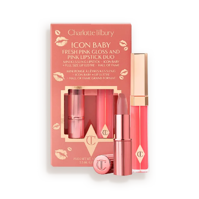 Набор Charlotte Tilbury Icon Baby Lipstick & Gloss Duo / оттенок Icon Baby