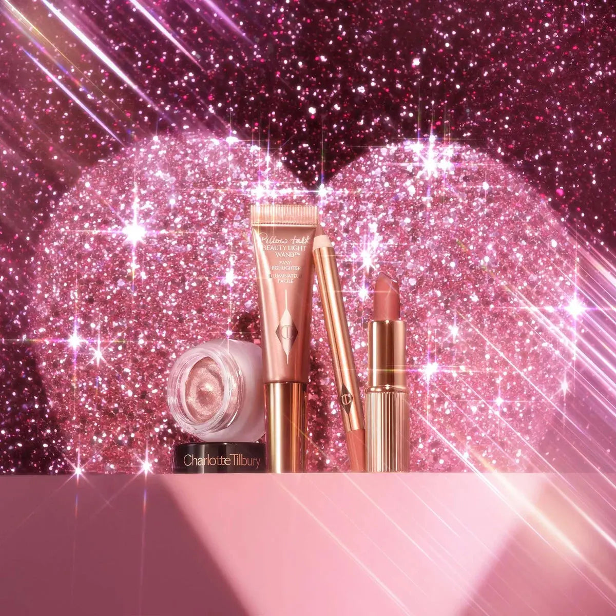 Набор Charlotte Tilbury Pillow Talk Icons On The Go Kit / Pillow Talk / мини-версии Charlotte Tilbury