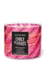 CHAMPAGNE IN PARIS 3-Wick Candle Bath and body works