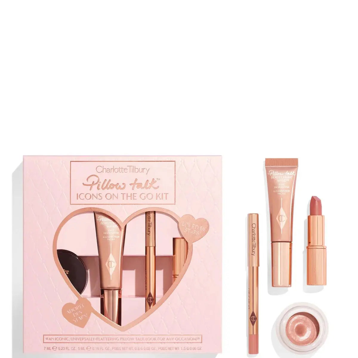 Набор Charlotte Tilbury Pillow Talk Icons On The Go Kit / Pillow Talk / мини-версии Charlotte Tilbury