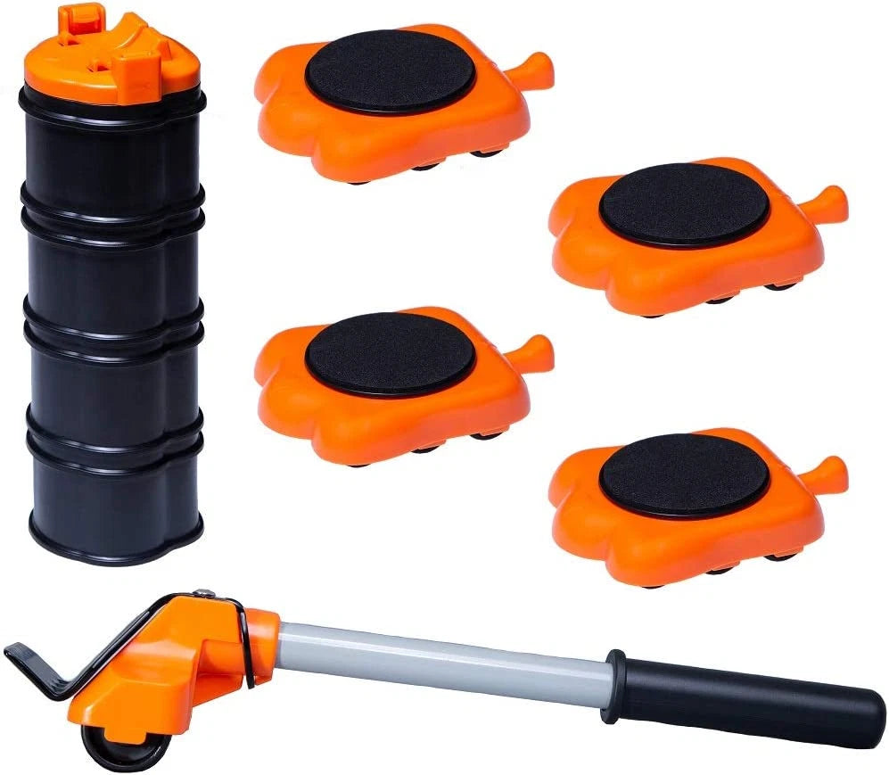 Heavy Duty Furniture Lifter 4 Appliance Roller Sliders with 660 lbs Load Capacity Wheels + Adjustable Height Lifting Tool